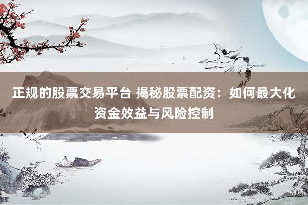 正规的股票交易平台 揭秘股票配资：如何最大化资金效益与风险控制