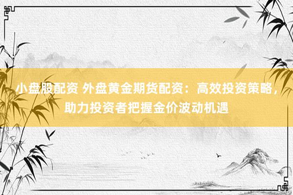 小盘股配资 外盘黄金期货配资：高效投资策略，助力投资者把握金价波动机遇