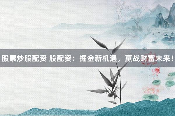 股票炒股配资 股配资：掘金新机遇，赢战财富未来！
