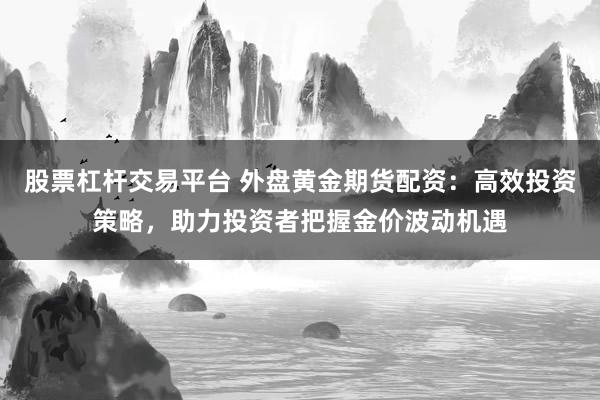股票杠杆交易平台 外盘黄金期货配资：高效投资策略，助力投资者把握金价波动机遇