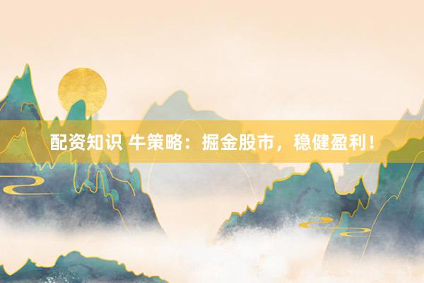 配资知识 牛策略：掘金股市，稳健盈利！