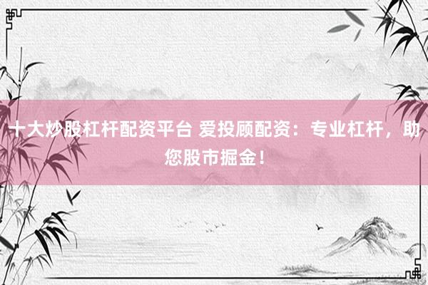 十大炒股杠杆配资平台 爱投顾配资：专业杠杆，助您股市掘金！