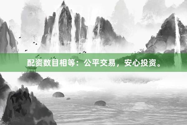 配资数目相等：公平交易，安心投资。