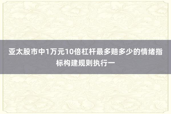 亚太股市中1万元10倍杠杆最多赔多少的情绪指标构建规则执行一