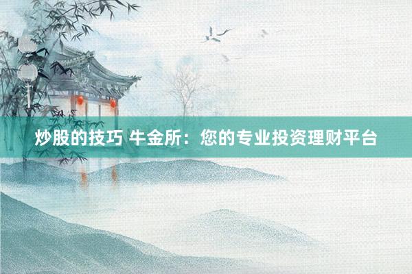 炒股的技巧 牛金所：您的专业投资理财平台